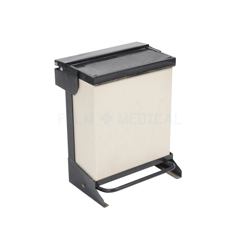 Black Top Small Beige Pedal Bin